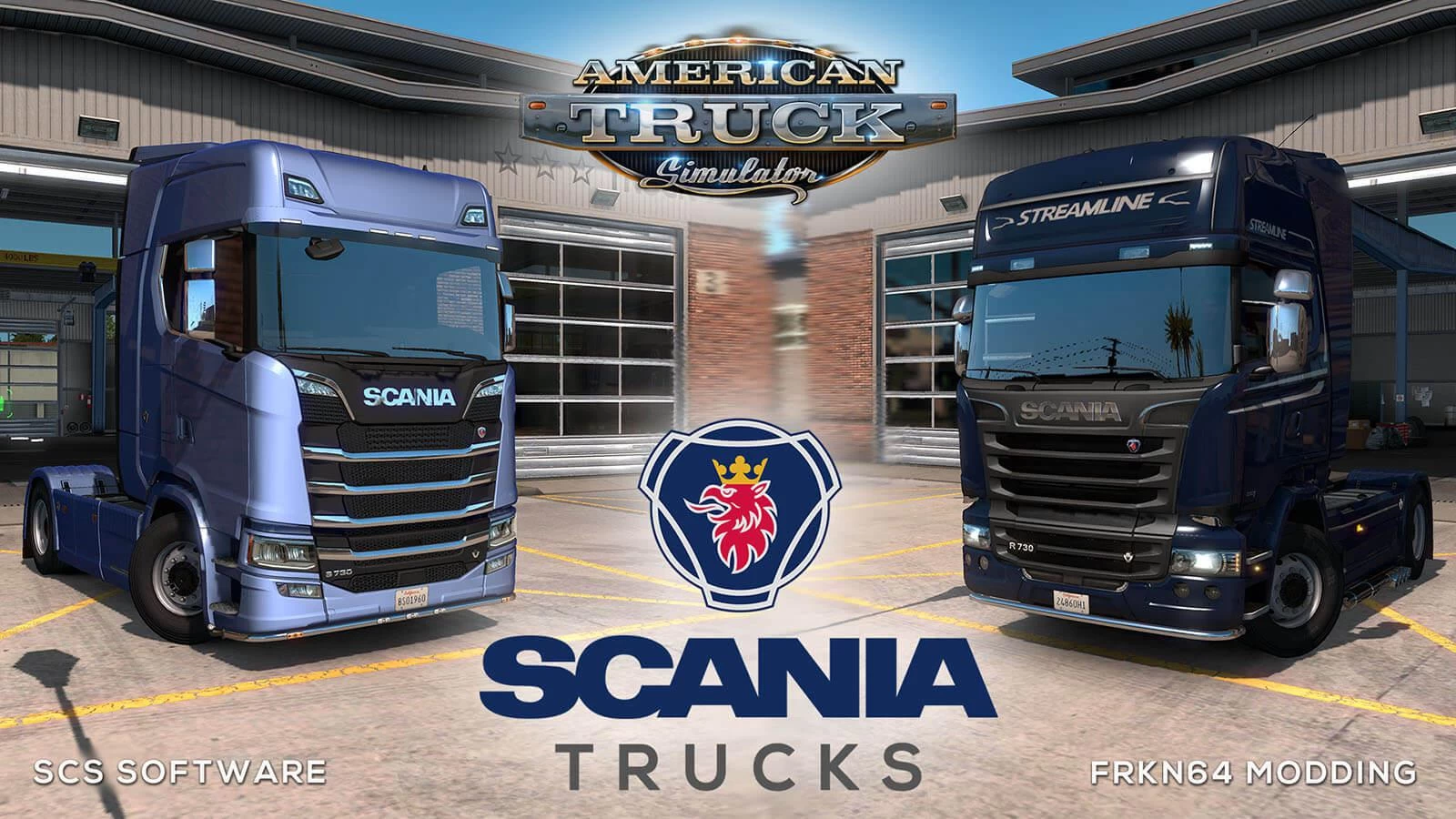 Scania Trucks Mod for ATS v4.5 by Frkn64 (1.43.x)