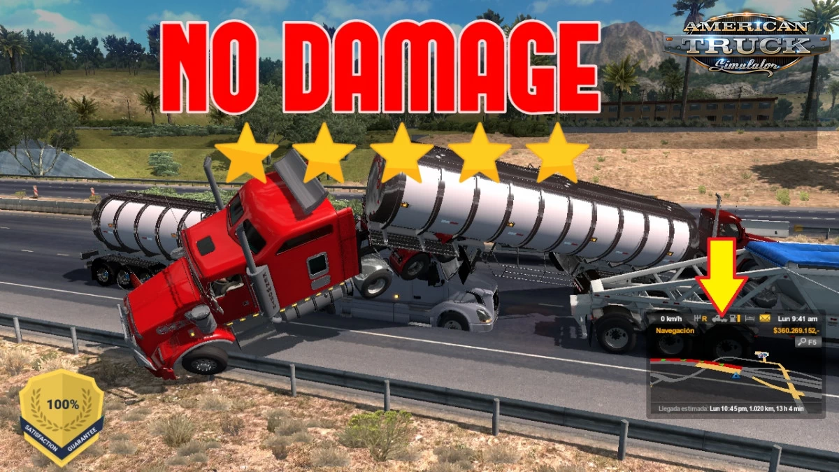 No Damage Mod v1.0.0.2 (1.41.x) for ATS