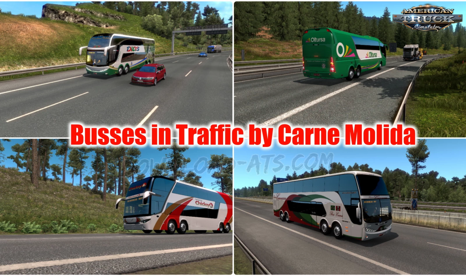 Busses in Traffic v2.0 by Carne Molida (1.40.x) for ATS