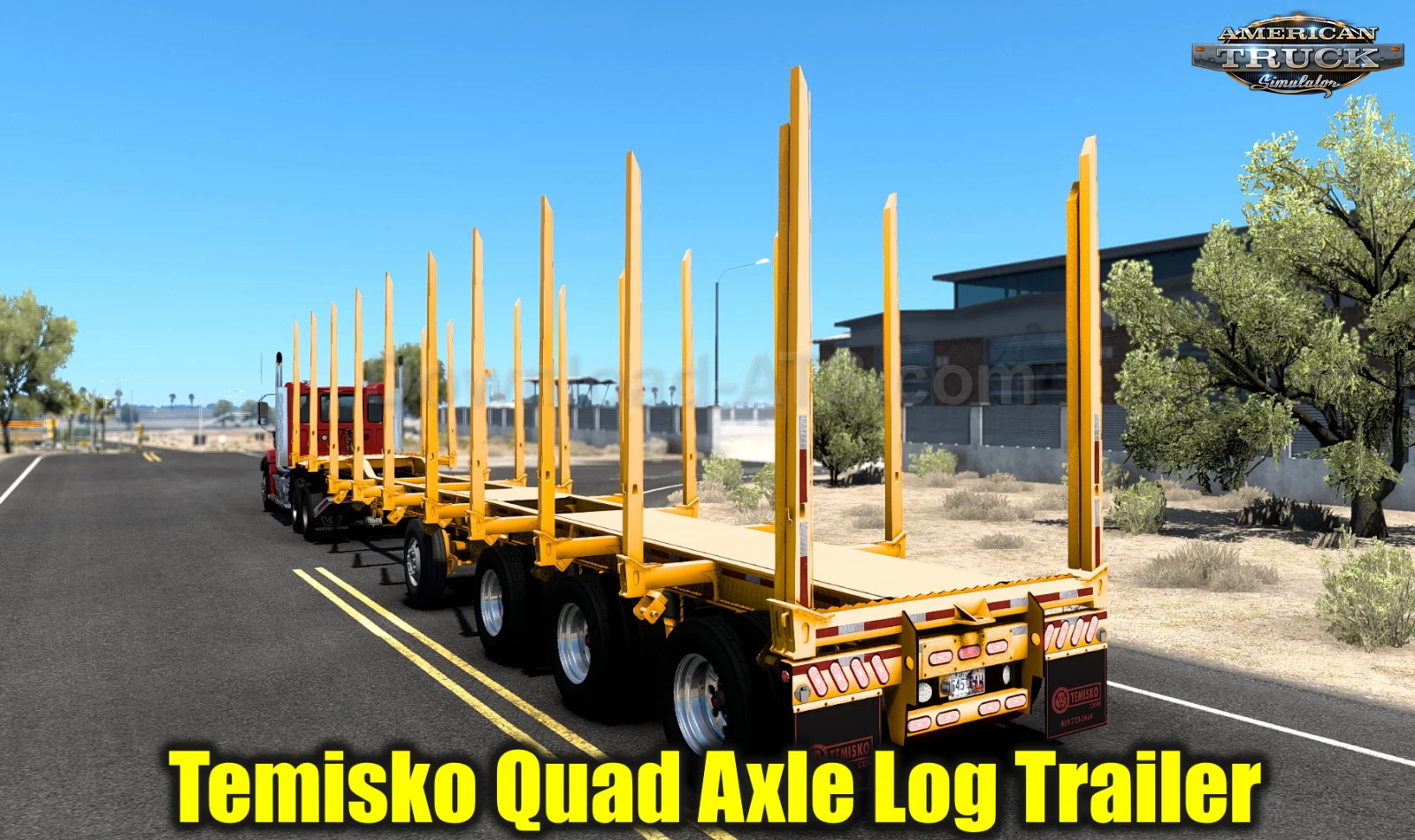 Temisko Quad Axle Log Trailer v1.0 (1.40.x) for ATS