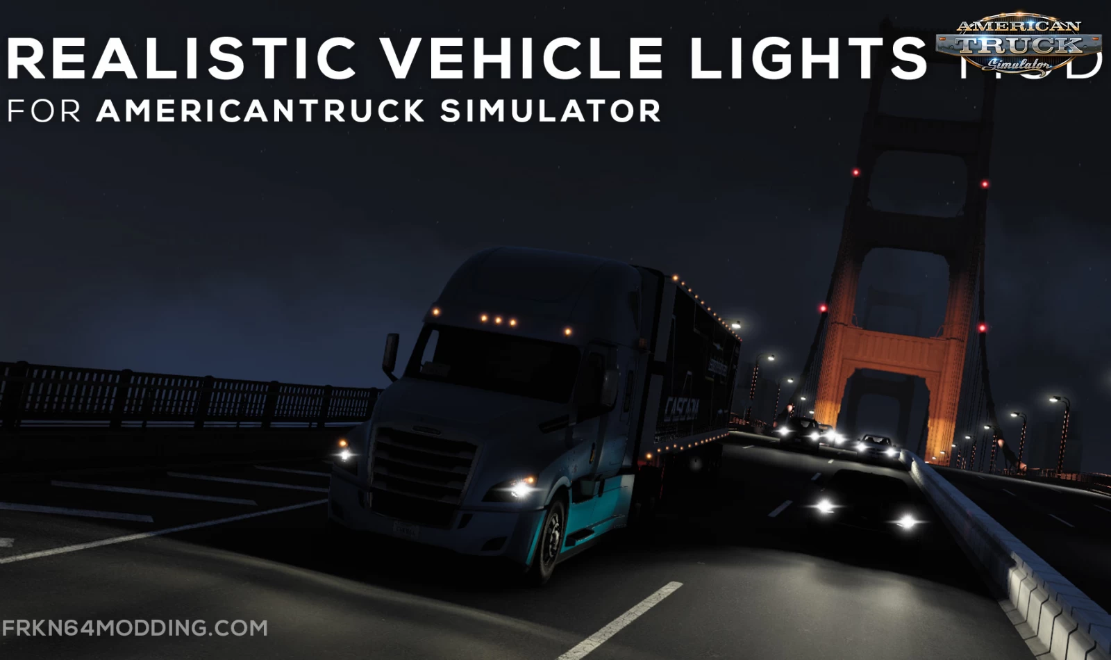 Realistic Vehicle Lights v7.4 by Frkn64 (1.50.x) for ATS