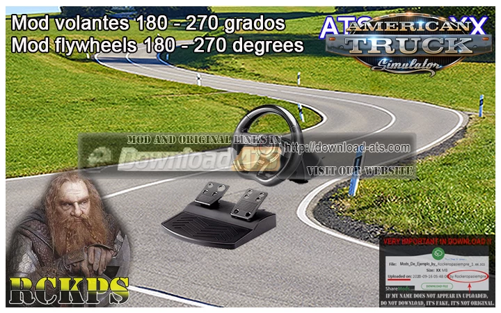 Mod for Steering Wheel 180-270 Degrees v1.0 (1.40.x) for ATS