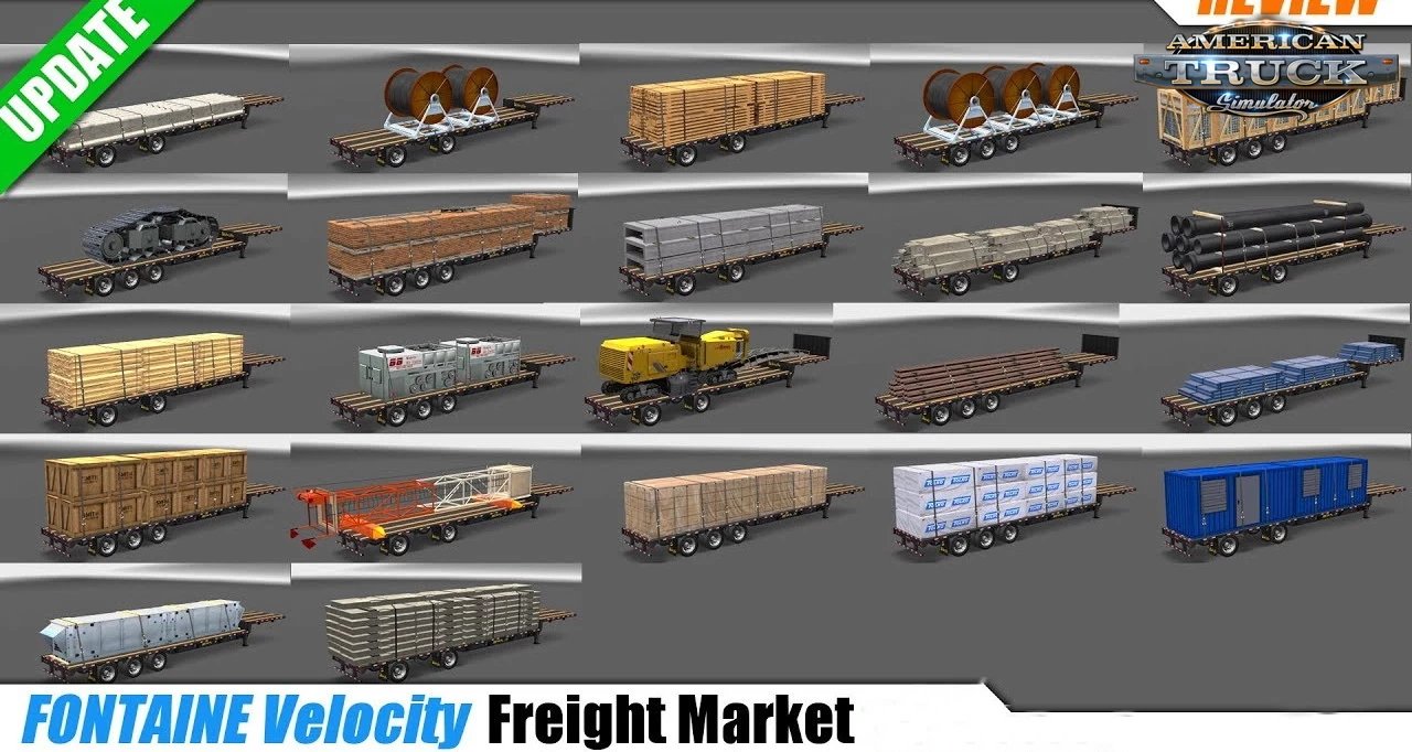 Trailers Pack Fontaine Velocity v1.6 (v1.40.x) for ATS