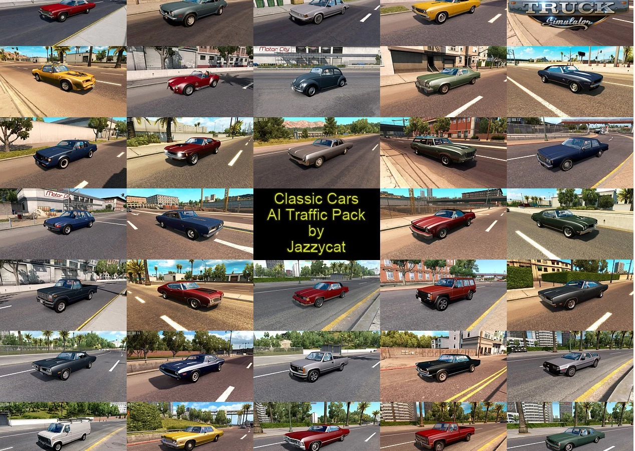 Classic Cars AI Traffic Pack v7.2 by Jazzycat (1.44.x) for ATS