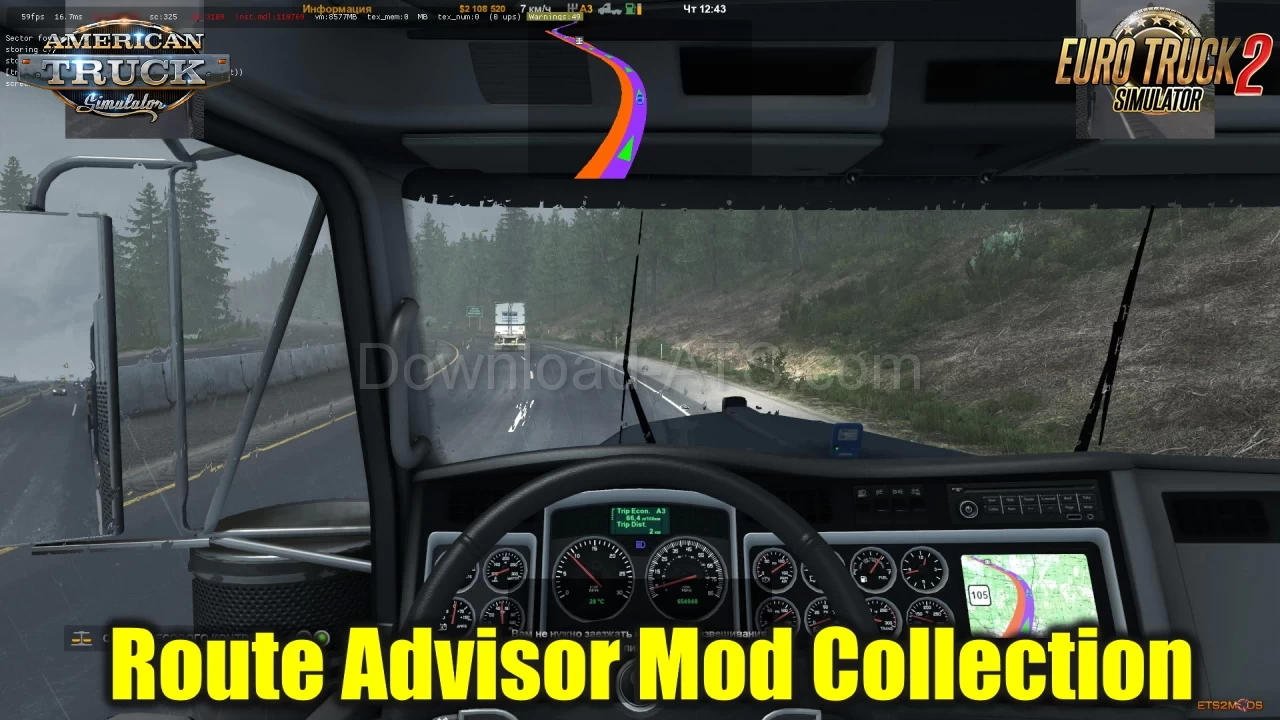 Route Advisor Mod Collection v6.03 for ETS2 and ATS (1.43.x)