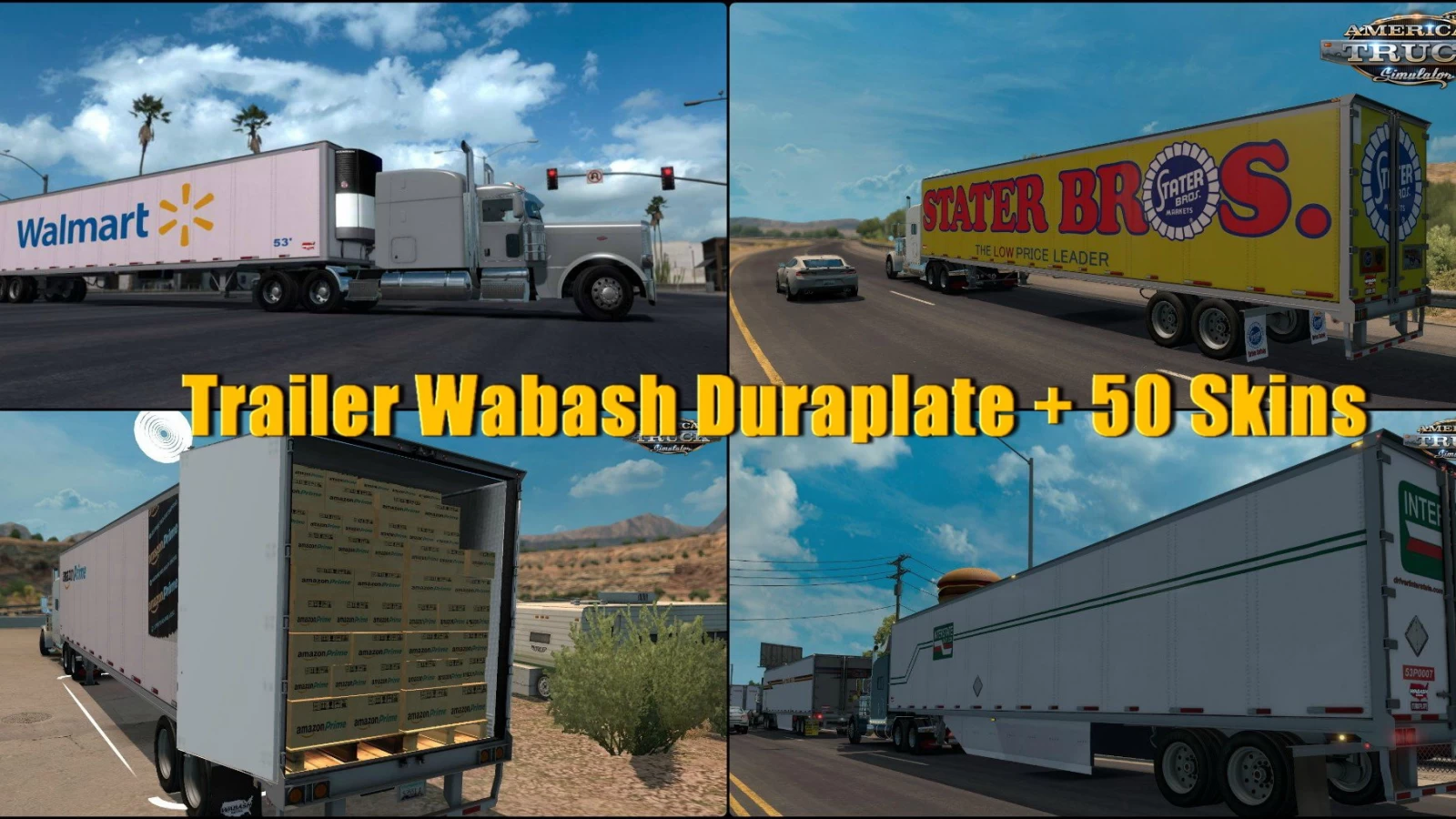 Trailer Wabash Duraplate + Skins v4.1 (1.41.x) for ATS