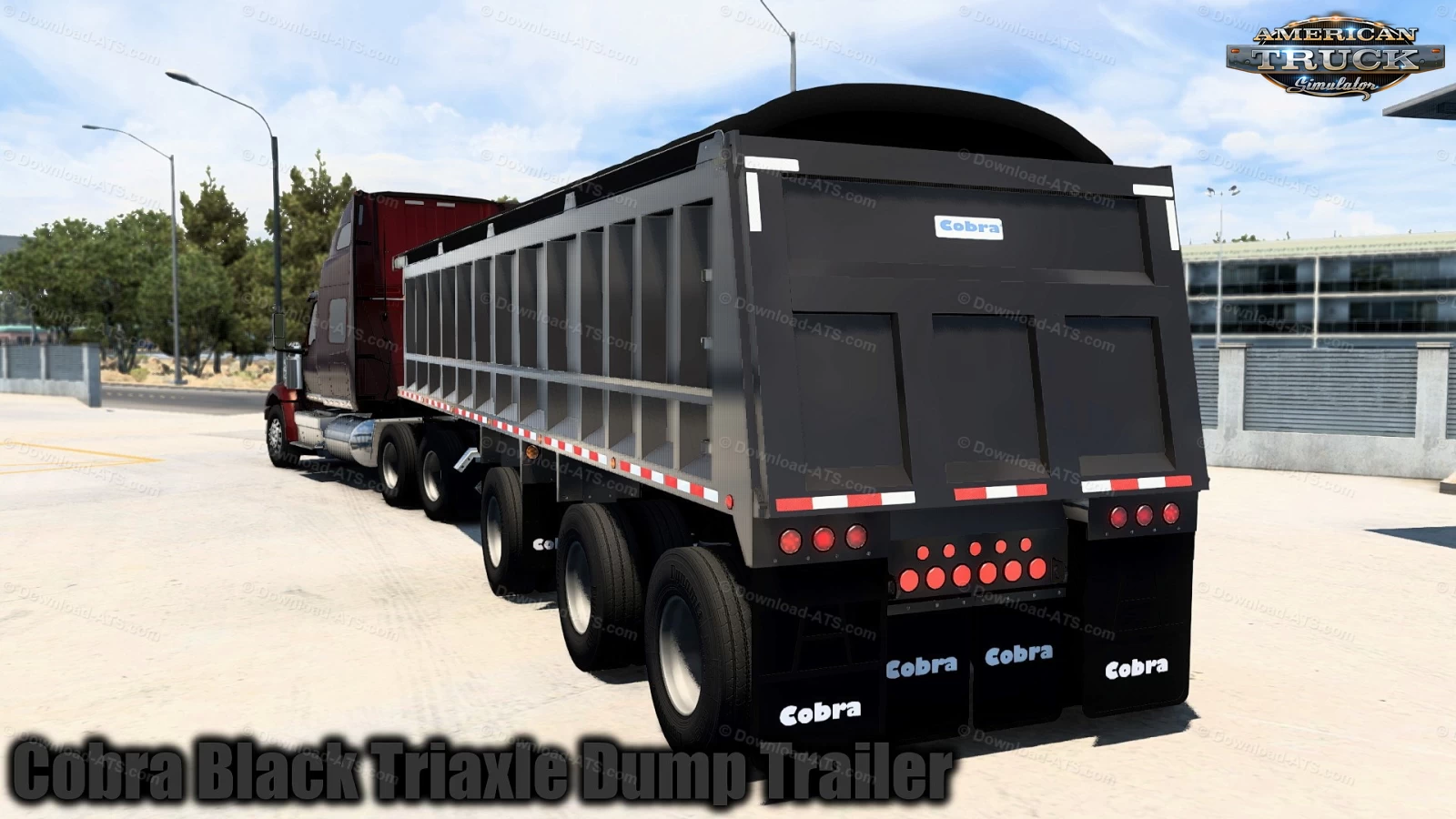 Cobra Black Triaxle Dump Trailer v3.1 (1.41.x) for ATS