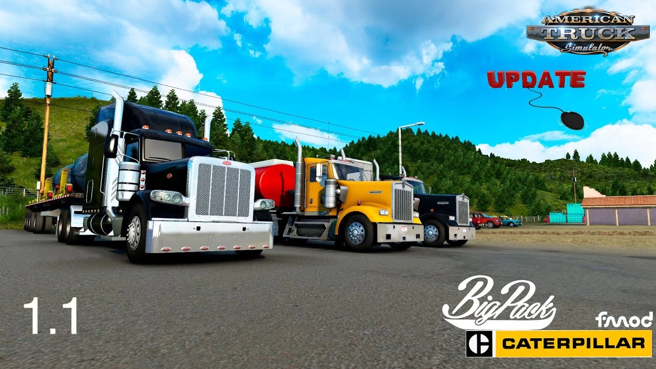 Big Pack Cat 3406E 7in Pipes v1.1 (1.41.x) for ATS