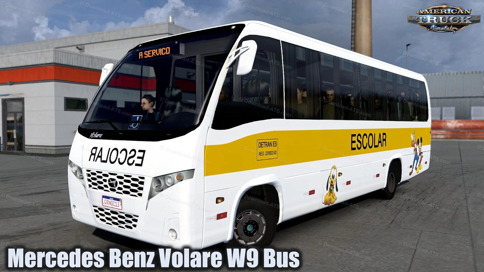 Mercedes Benz Volare W9 Bus + Interior v1.6 (1.41.x) for ATS