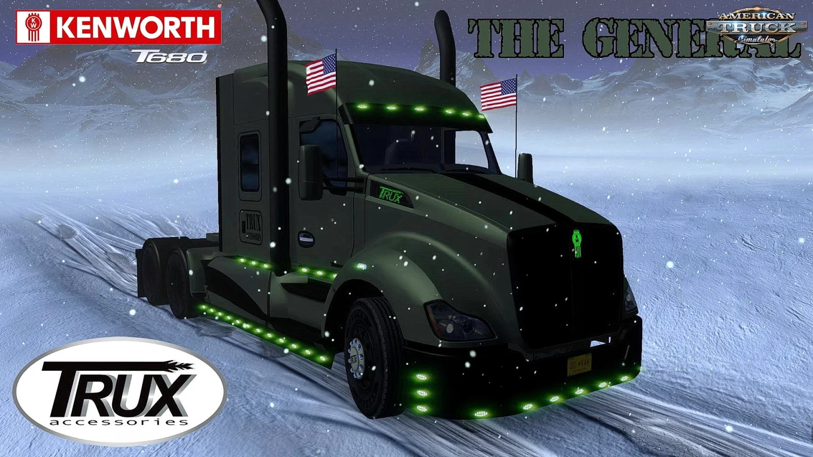 Kenworth T680 The General + Interior v1.9 by Harven (1.47.x)