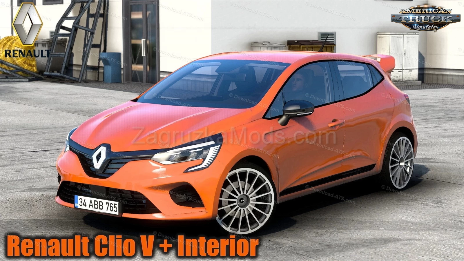 Renault Clio V + Interior v2.0 (1.44.x) for ATS