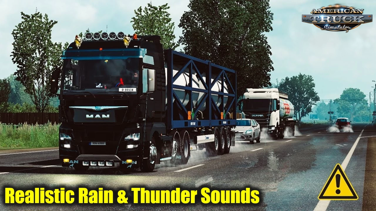 Realistic Rain & Water & Thunder Sounds v6.0 (1.49.x) for ATS