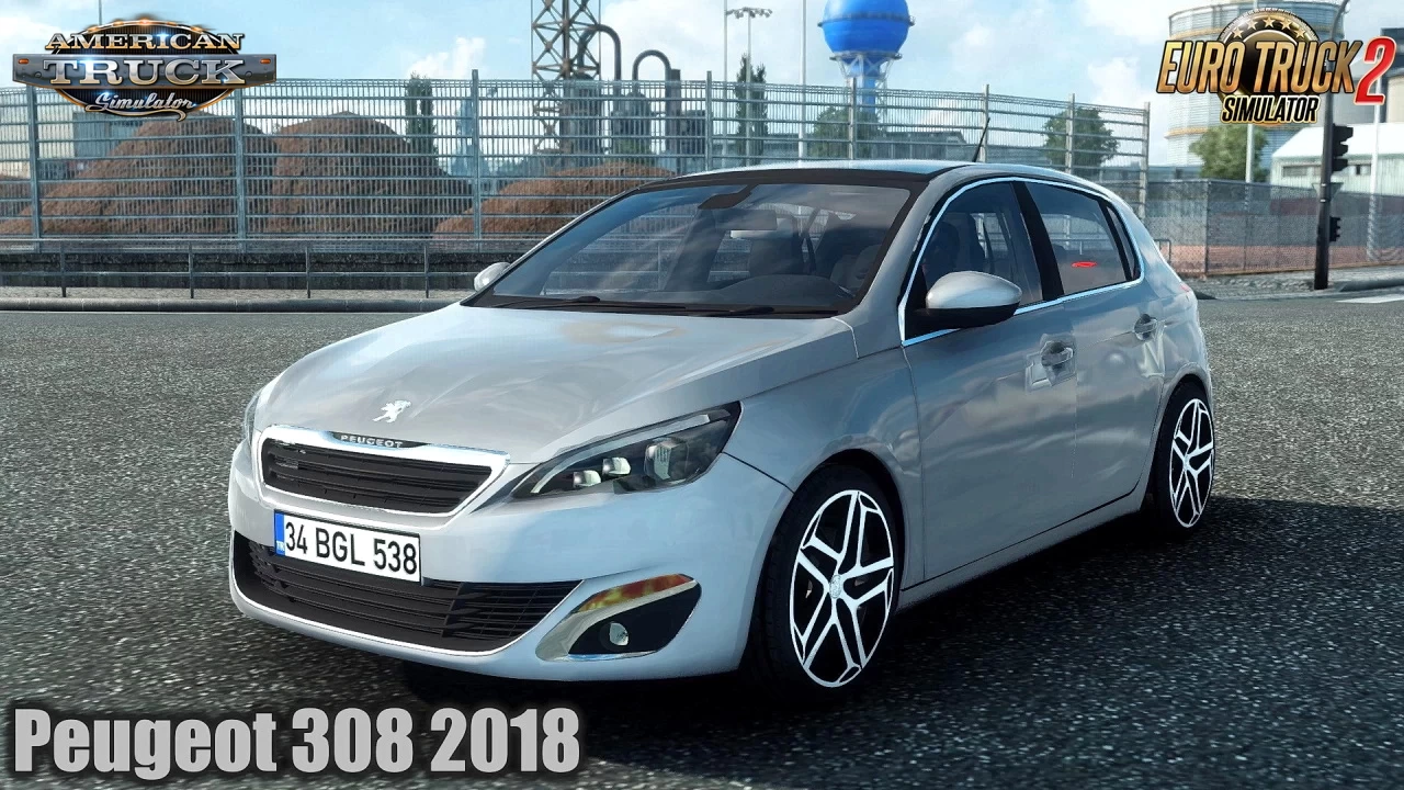 Peugeot 308 2018 + Interior v1.8 (1.42.x) for ATS