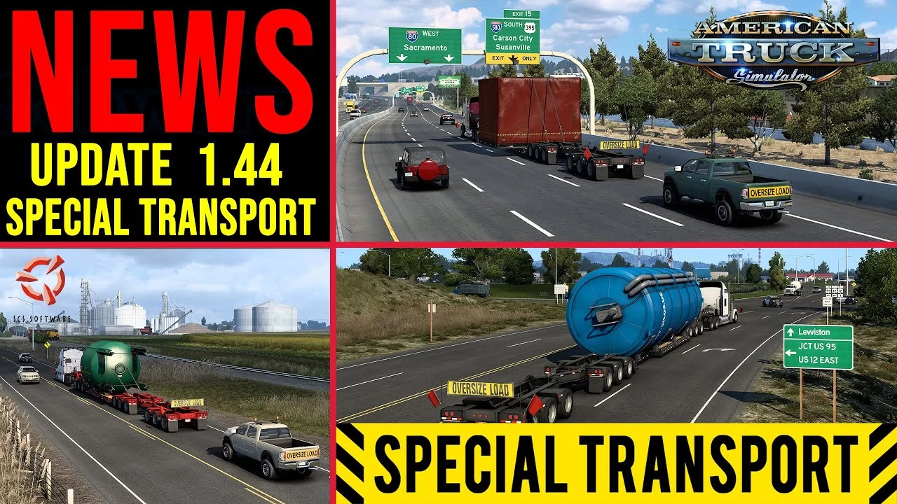 New ATS Special Transport Routes in the Update 1.44