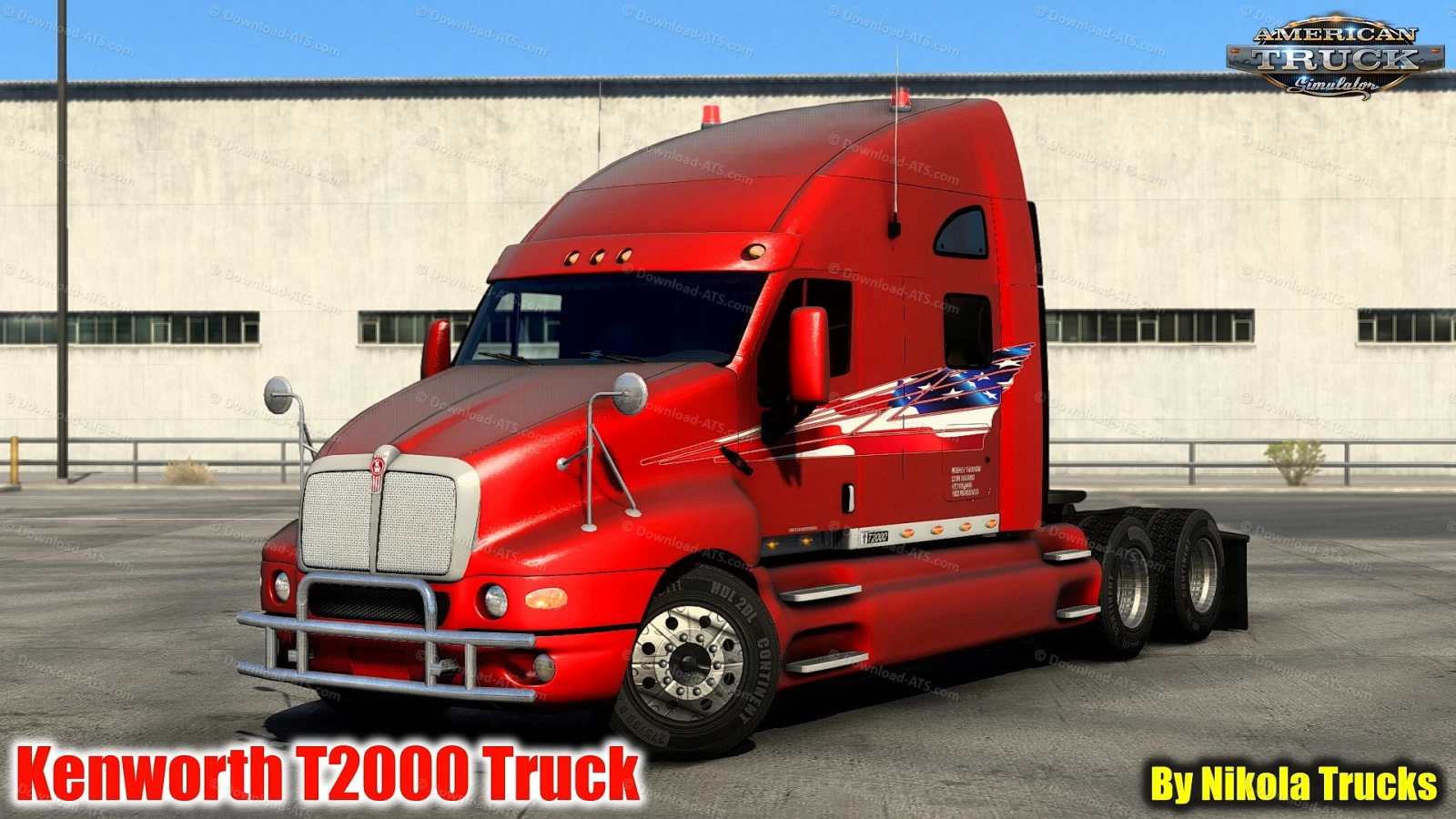 Kenworth T2000 Truck v12.1 By Nikola Trucks (1.49.x) for ATS