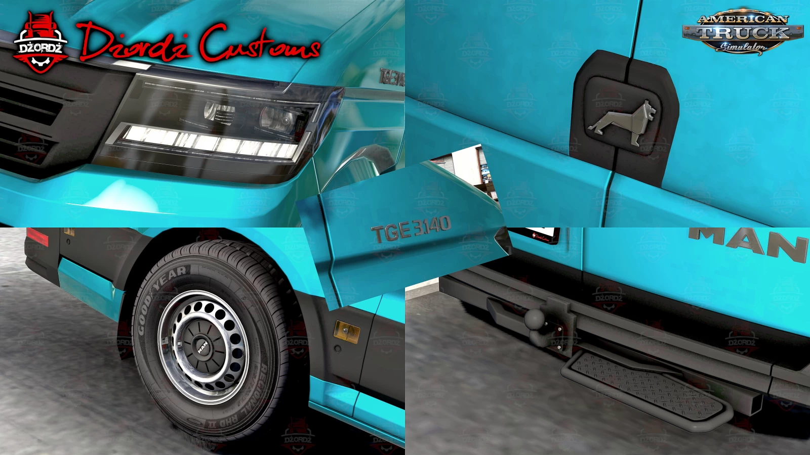 MAN TGE 3.140 + Interior v1.0.2 (1.49.x) for ATS