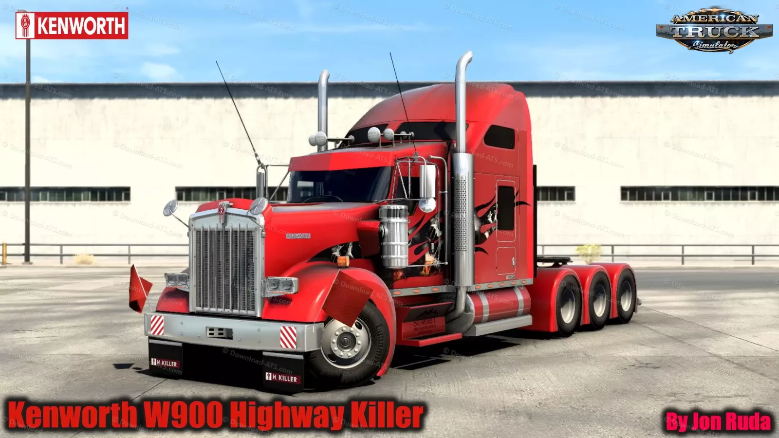 Kenworth W900 Highway Killer v7.4 By Jon Ruda (1.50.x) for ATS