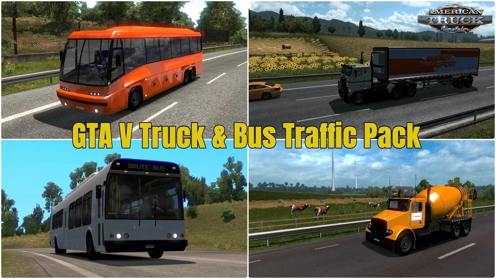 GTA V Truck & Bus Traffic Pack v2.0 (1.43.x) for ATS