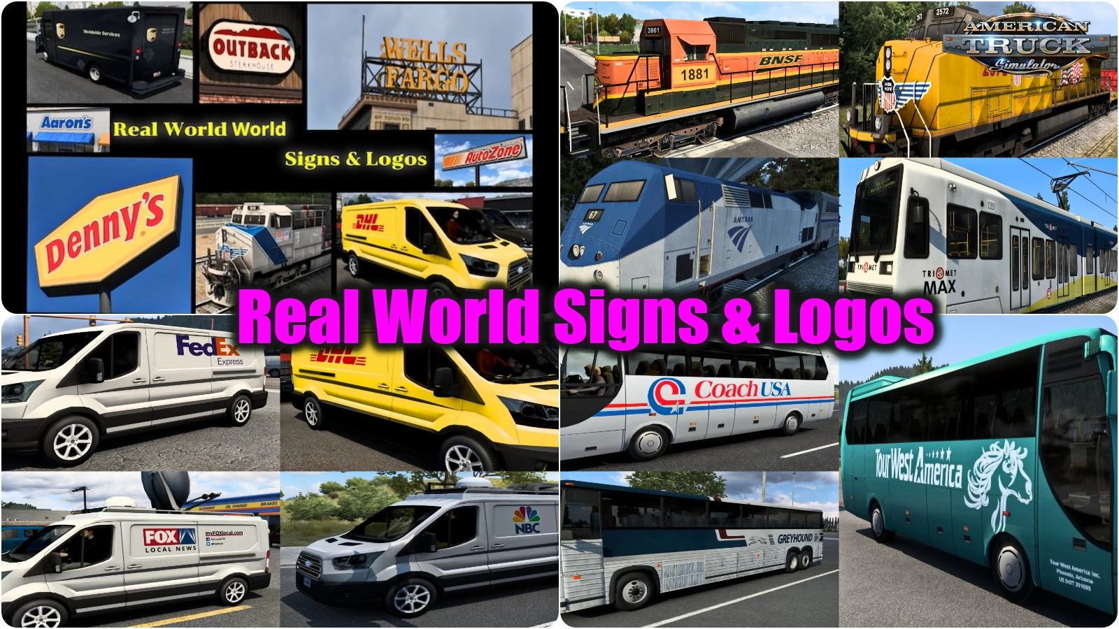 Real World Signs & Logos v1.7 (1.49.x) for ATS