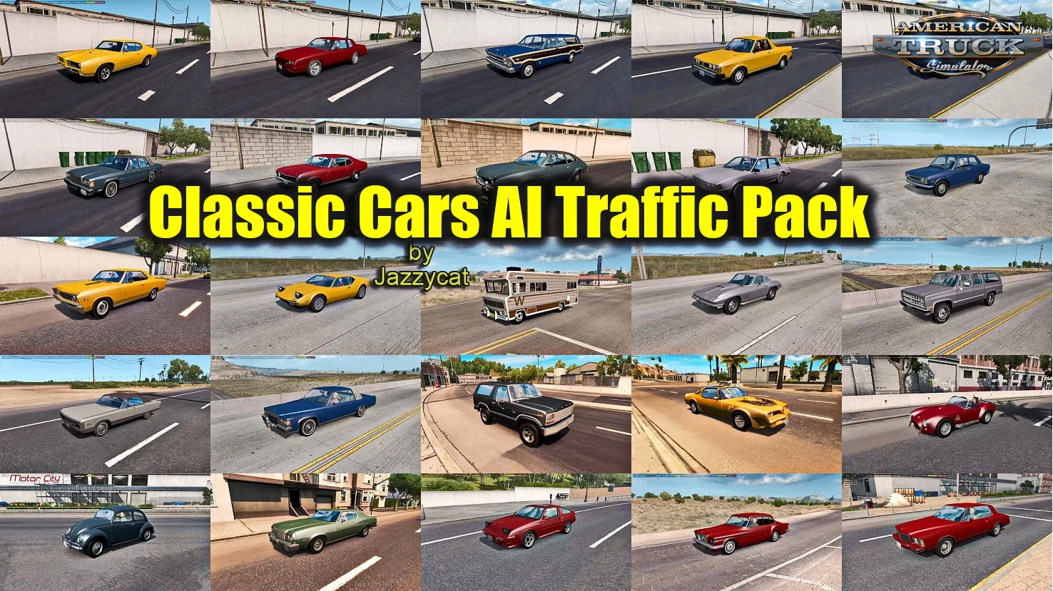 Classic Cars AI Traffic Pack v8.4 by Jazzycat (1.46.x) for ATS