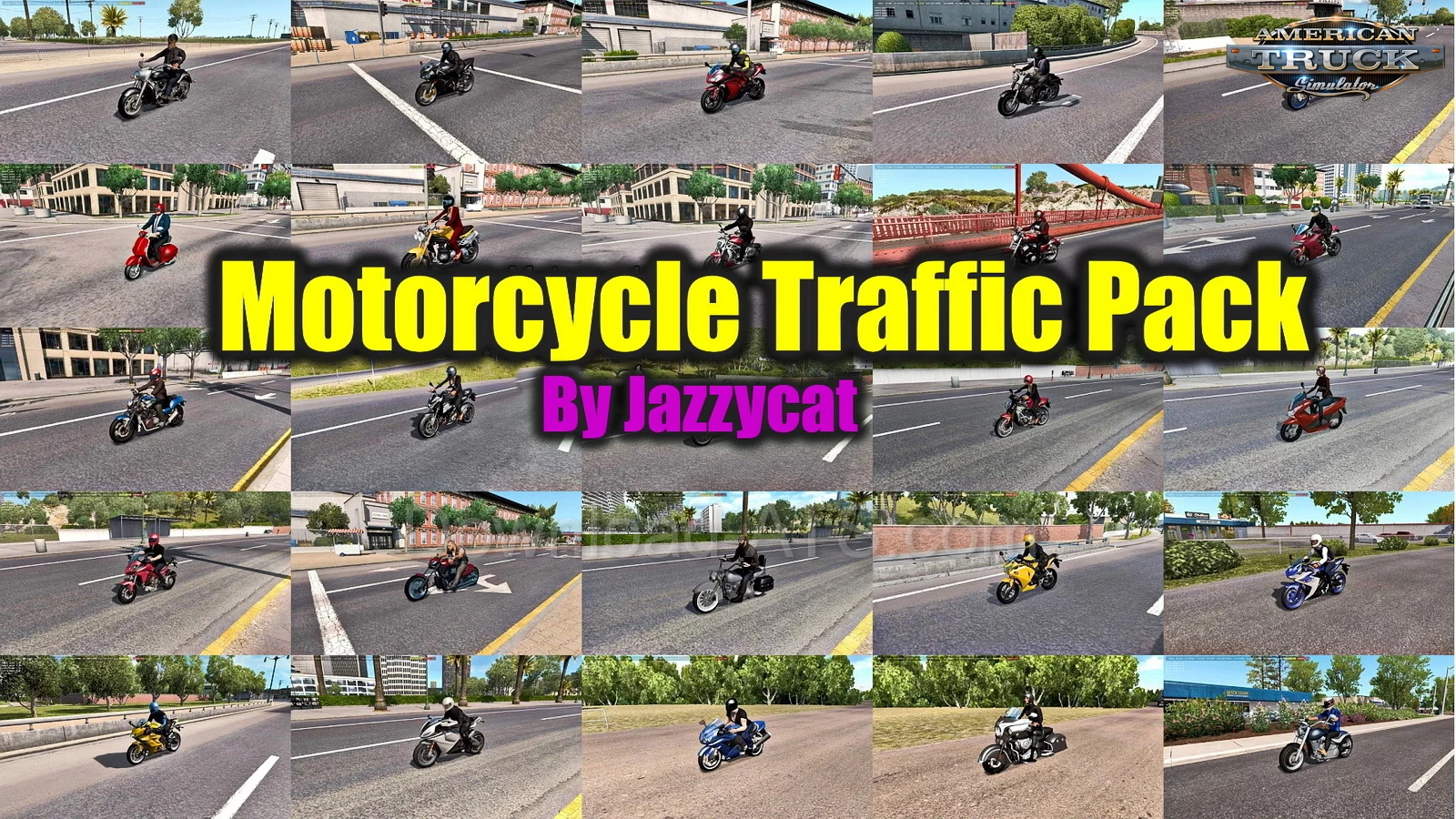 Motorcycle Traffic Pack v5.9 by Jazzycat (1.46.x) for ATS