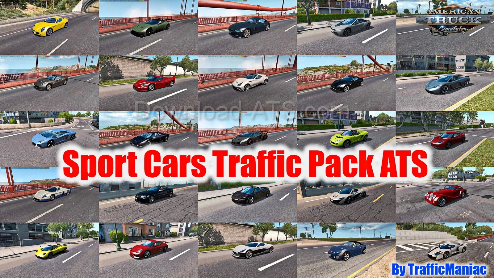 Sport Cars Traffic Pack v12.7.1 by TrafficManiac (1.48.x) for ATS