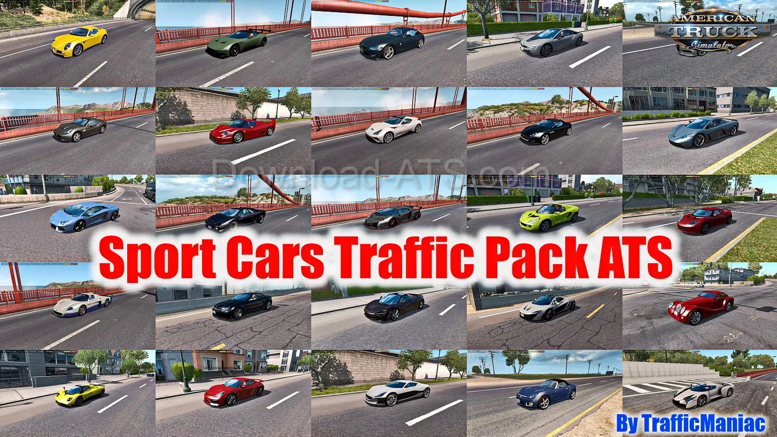 Sport Cars Traffic Pack v12.7.4 by TrafficManiac (1.51.x) for ATS