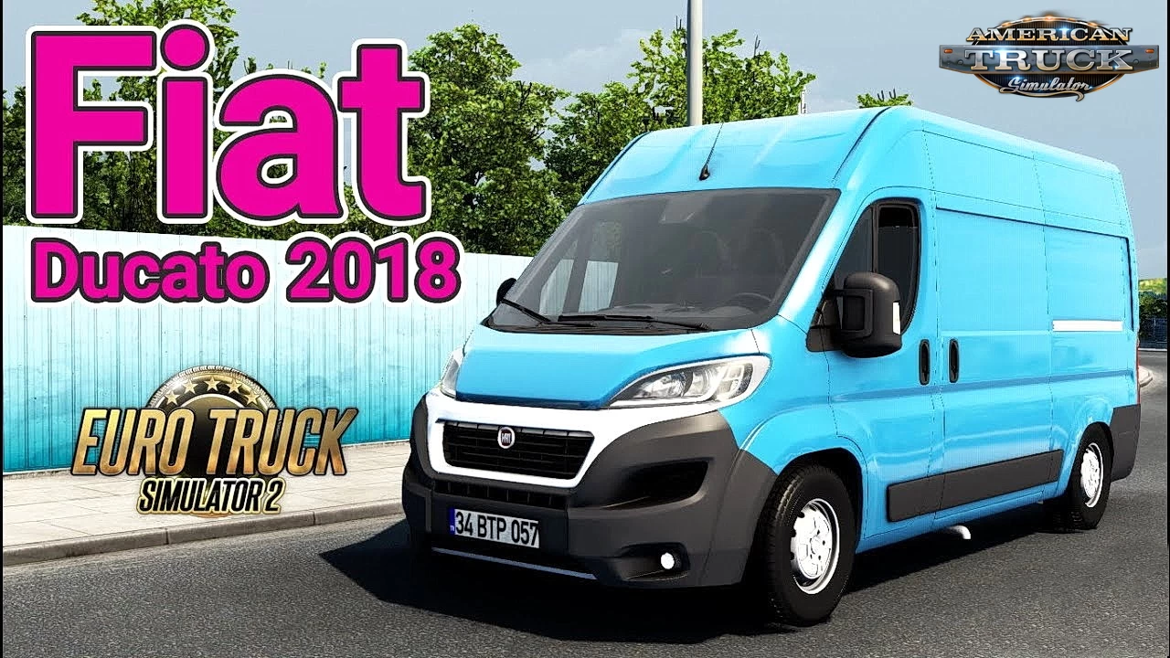 Fiat Ducato 2018 + Interior v0.6 (1.46.x) for ATS