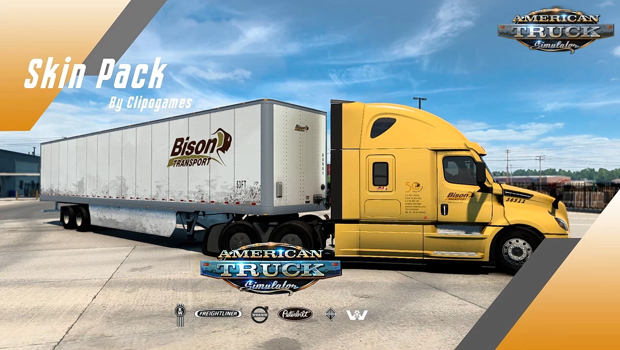 Skin Pack Truck + Trailer v1.1 by Clipogames (1.46.x) for ATS