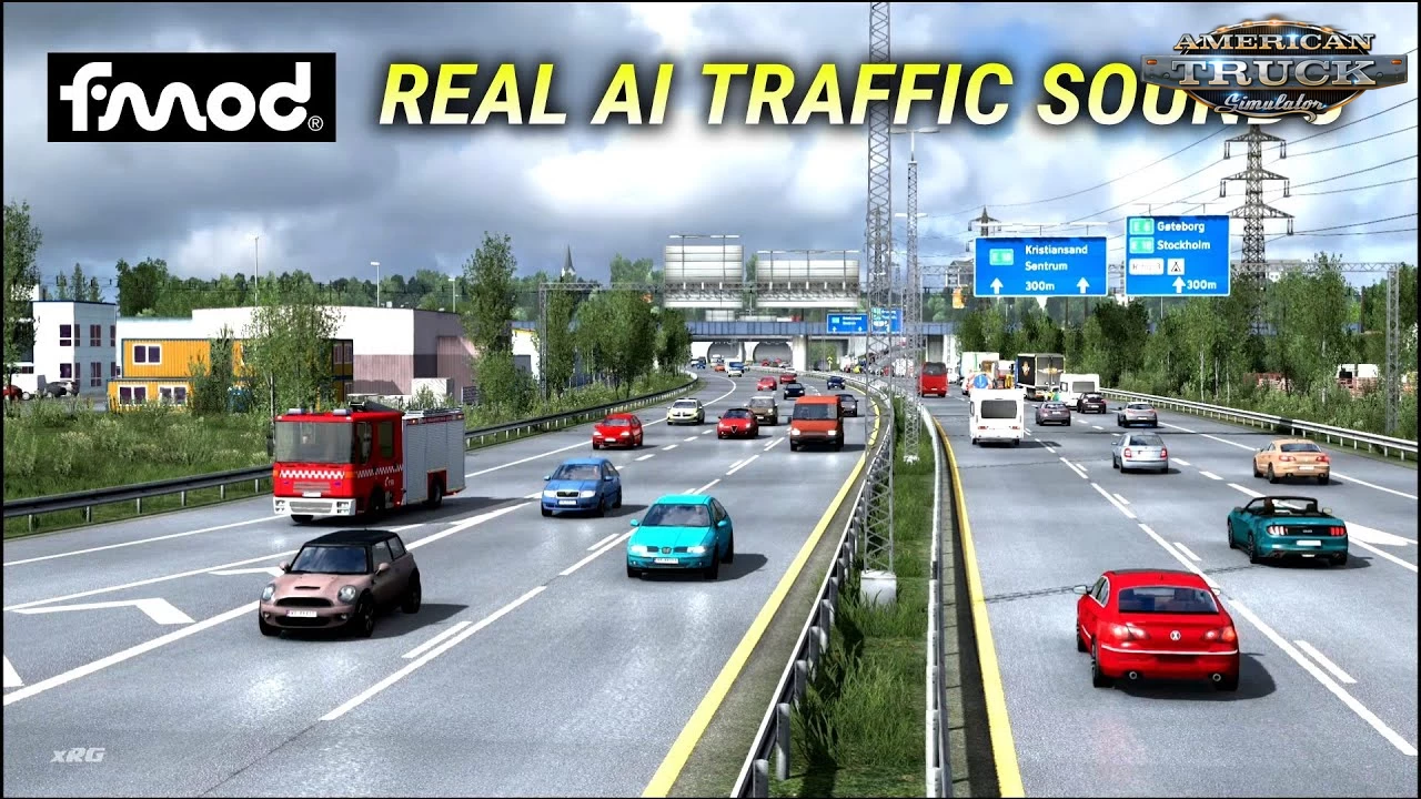 Real Ai Traffic FMod Sounds v1.46.a By Cip (1.46.x) for ATS