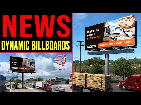In-game Dynamic Billboards for American Truck Simulator