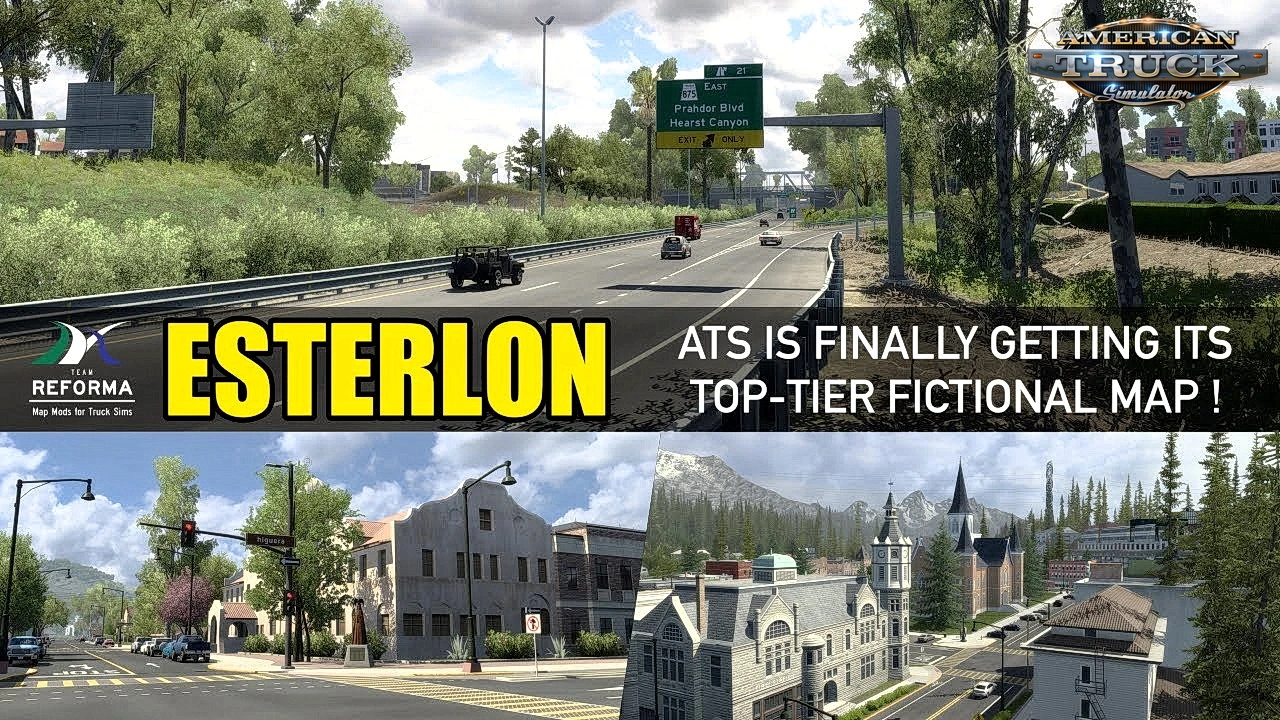 Reforma Esterlon Map v1.6.4.152 By Emblem (1.52.x) for ATS