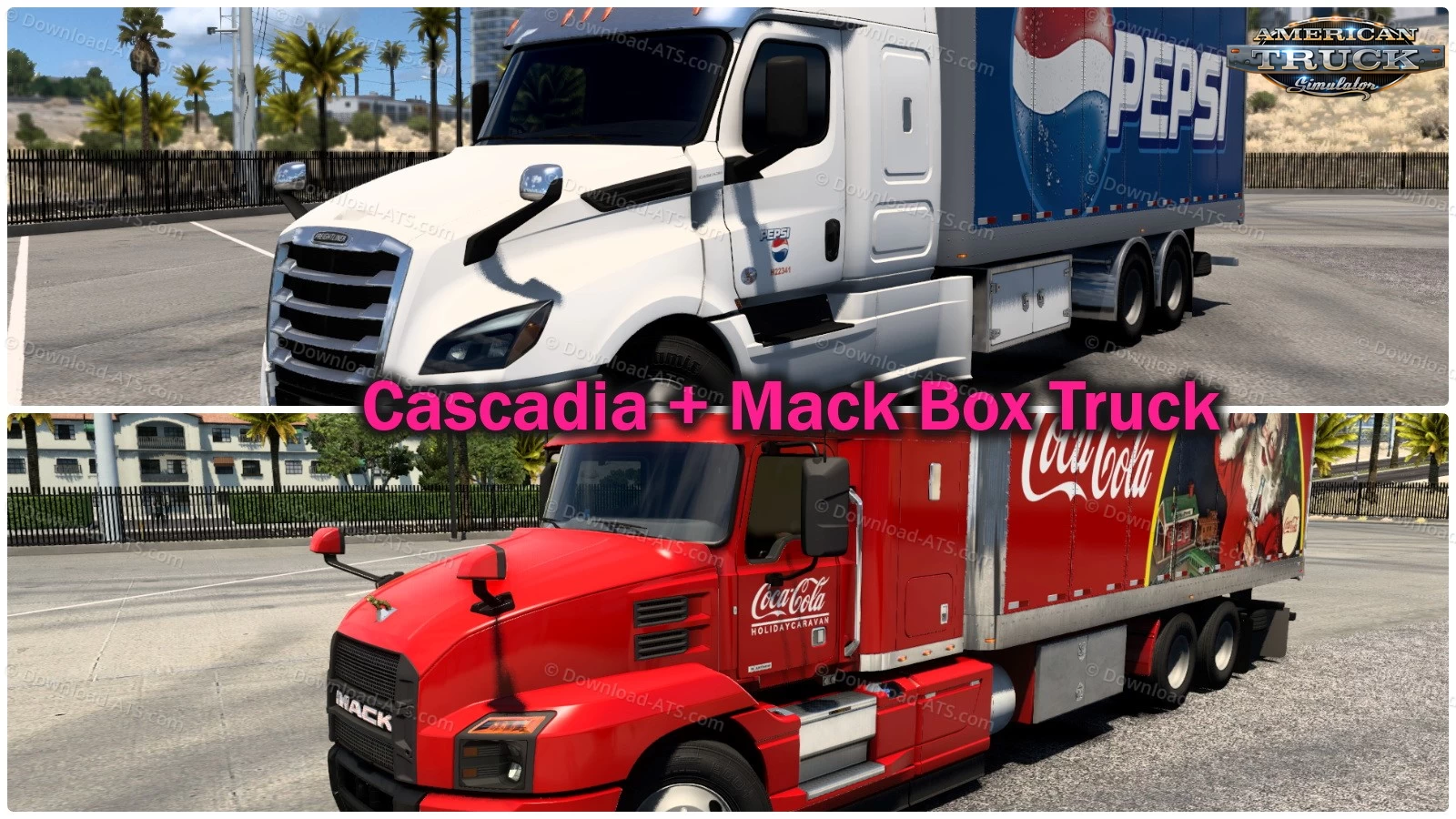 Cascadia + Mack Box Truck v1.1 (1.48.x) for ATS