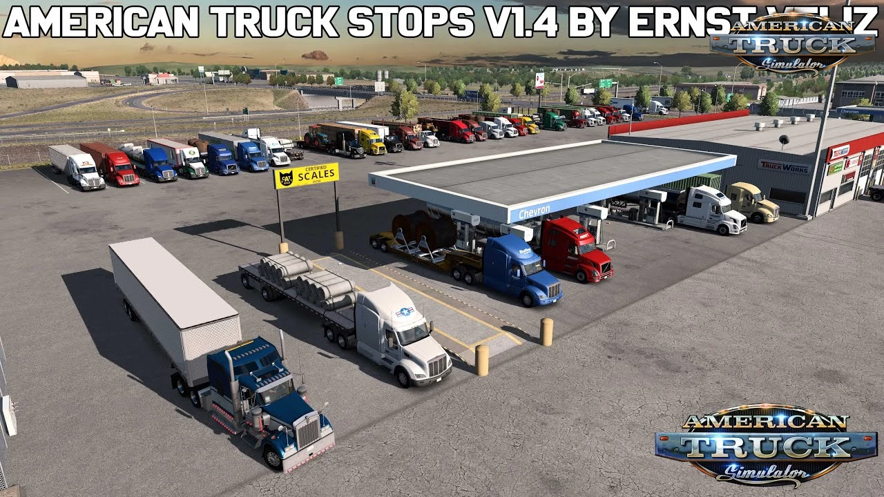 American Truck Stops v1.8 By Ernst Veliz (1.48.x) for ATS