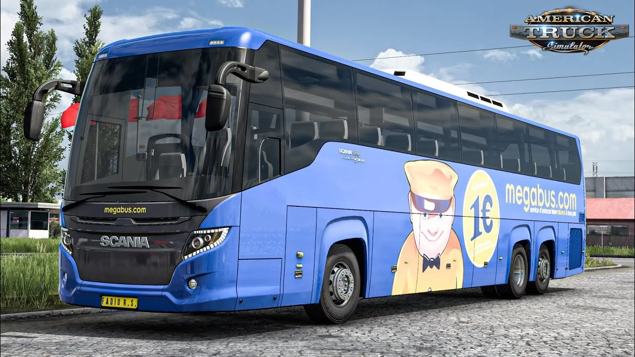 Scania Touring HD Bus + Interior v2.7 (1.55.x) for ATS
