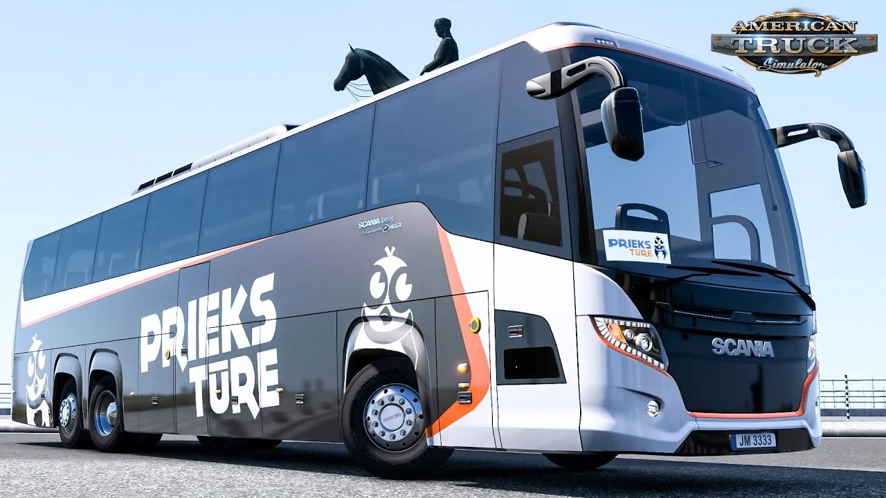 Scania Touring HD Bus + Interior v2.7 (1.55.x) for ATS