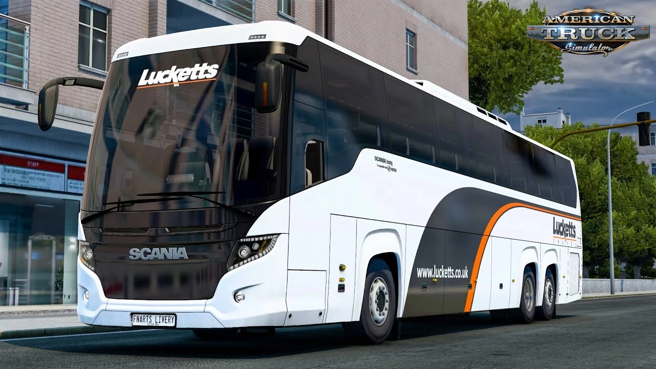 Scania Touring HD Bus + Interior v2.7 (1.55.x) for ATS