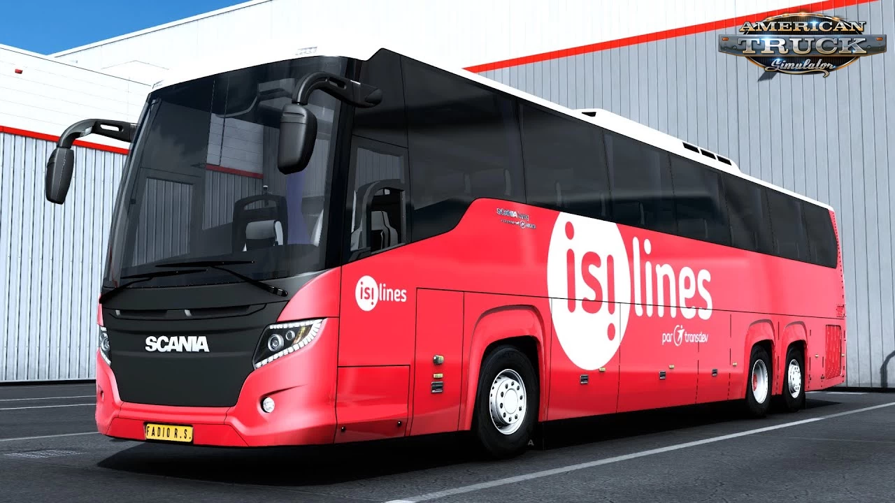 Scania Touring HD Bus + Interior v2.2 (1.48.x) for ATS