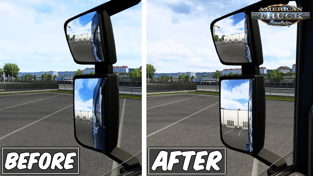 Realistic Mirror FOV Mod v1.6 (1.49.x) for ATS