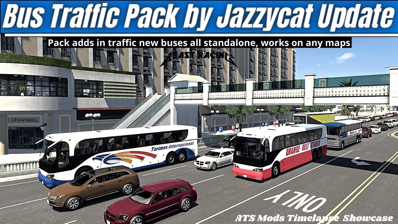 Bus Traffic Pack v1.4.16 by Jazzycat (1.51.x) for ATS