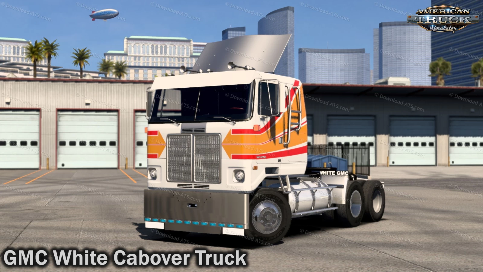 GMC White Cabover Truck + Interior v1.2 (1.51.x) for ATS