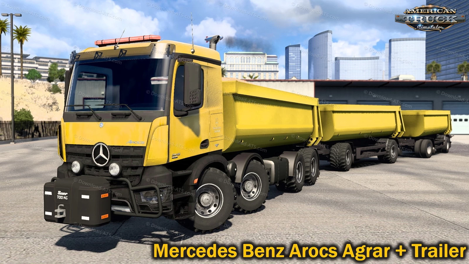 Mercedes Benz Arocs Agrar + Kipper Trailer v1.2 (1.49.x) for ATS