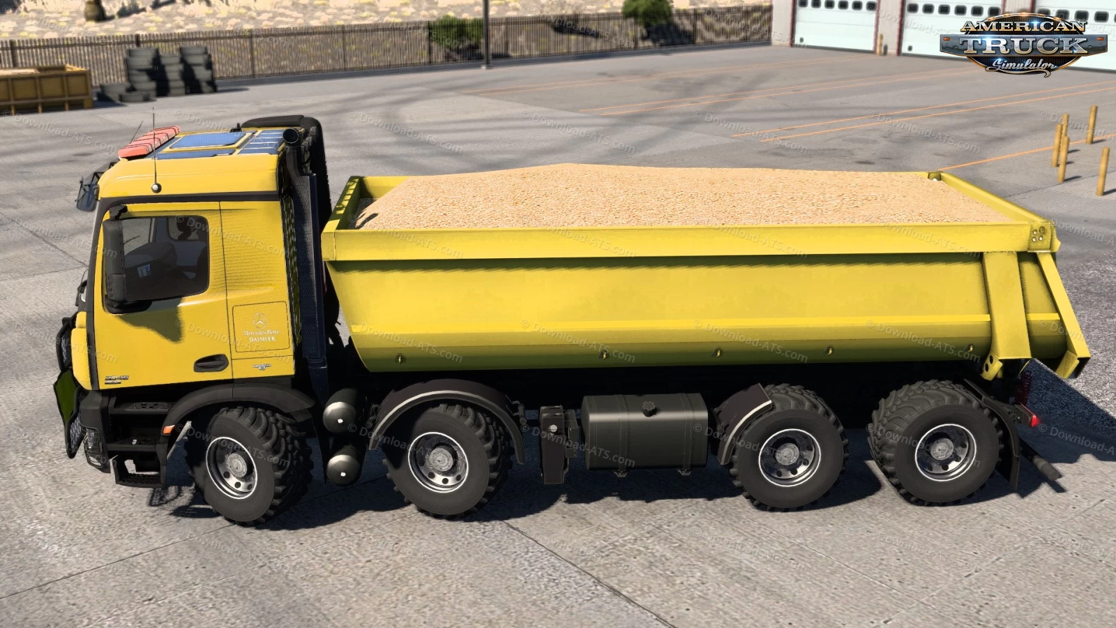Mercedes Benz Arocs Agrar + Kipper Trailer v4.0 (1.55.x) for ATS