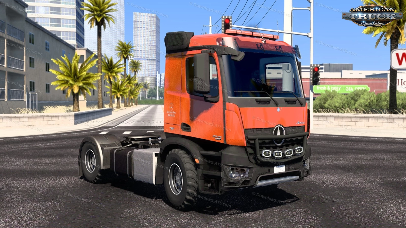 Mercedes Benz Arocs Agrar + Kipper Trailer v4.0 (1.55.x) for ATS