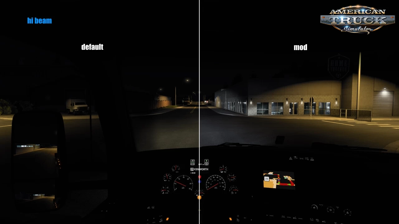 Improved headlight for SCS Trucks v1.01 (1.49.x) for ATS