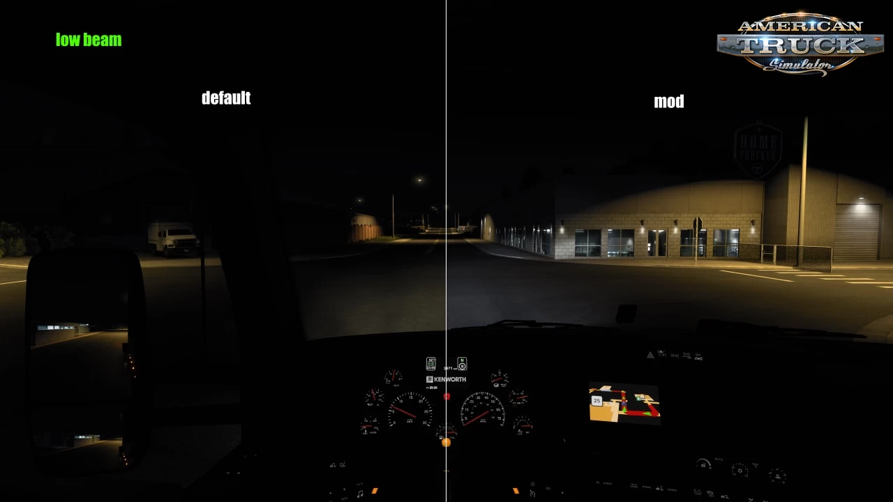 Improved headlight for SCS Trucks v1.01 (1.49.x) for ATS