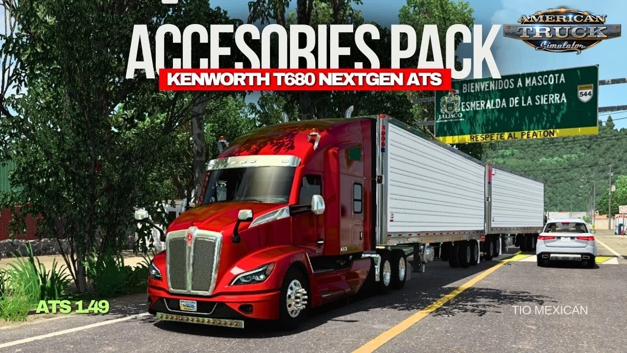 Kenworth T680 2022 Accesories Pack v4.0 (1.52.x) for ATS