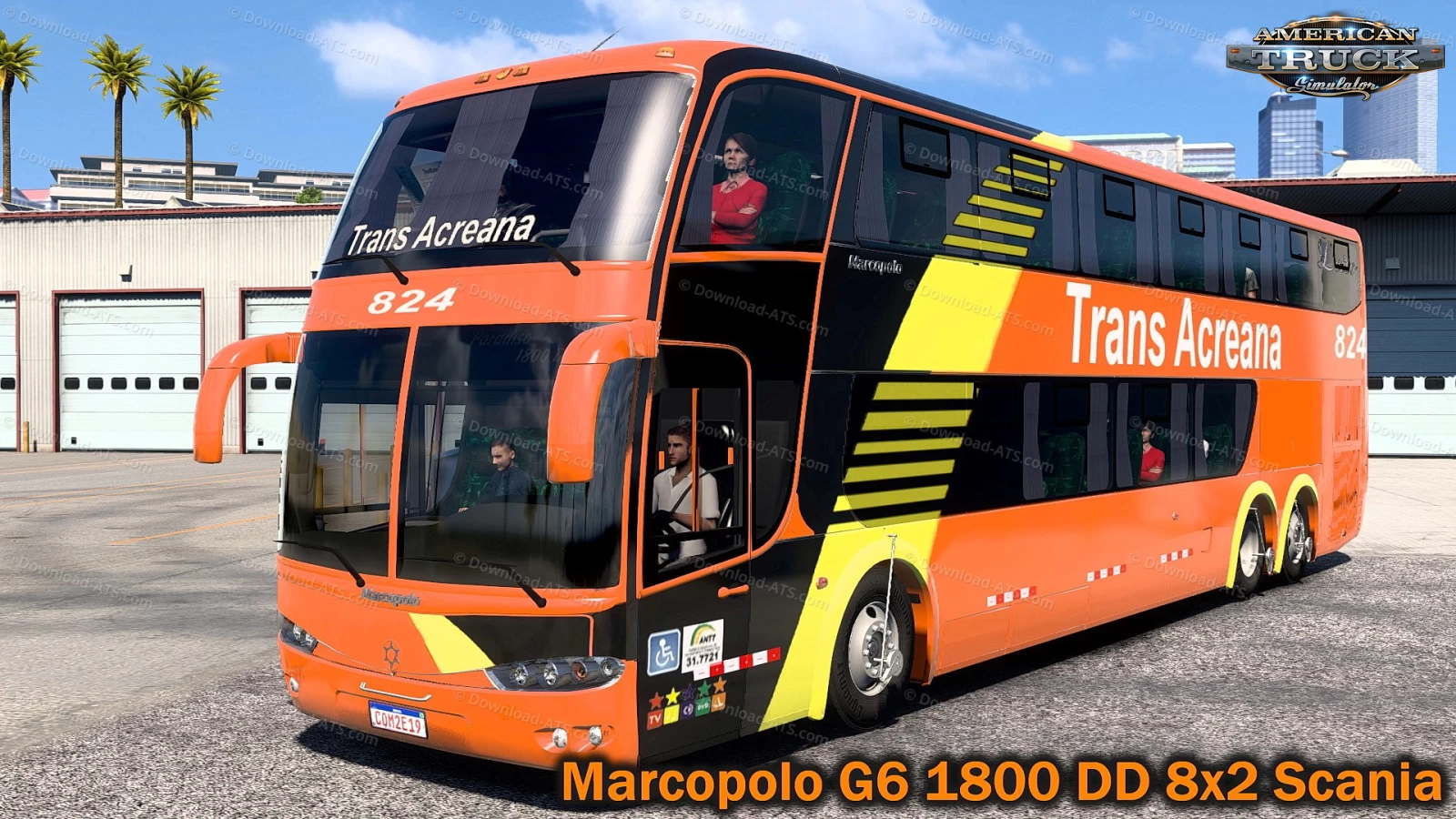Marcopolo G6 1800 DD 8x2 Scania Bus v1.0 (1.49.x) for ATS