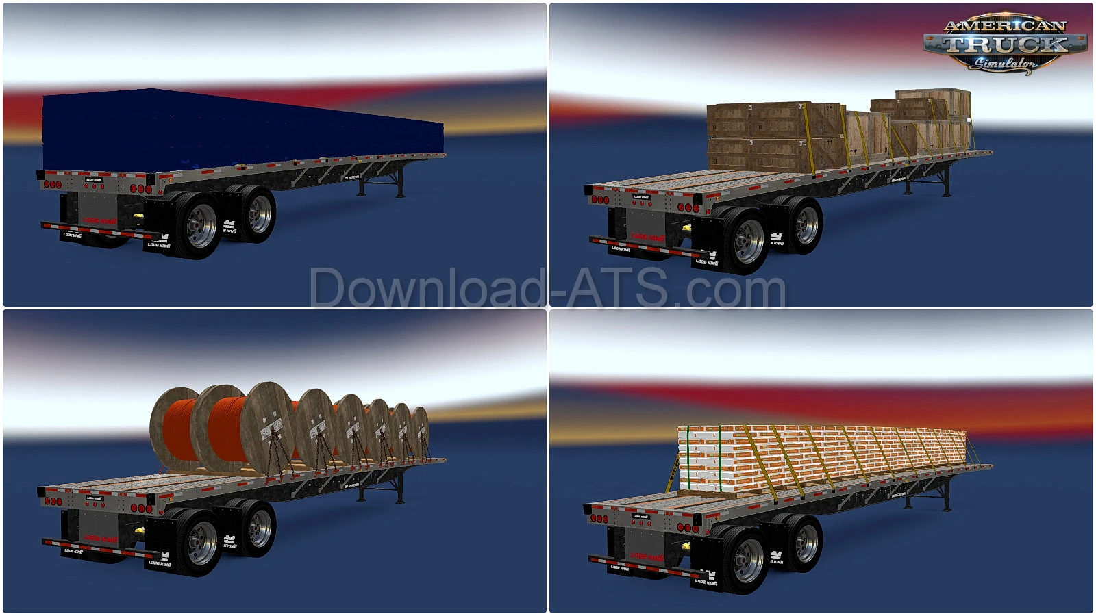 Lode King Renown Flatbed Trailer v1.2 (1.49.x) for ATS