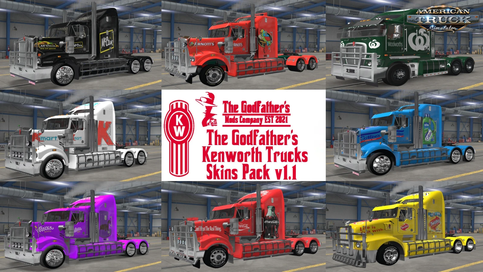 Kenworth Trucks Skins Pack v2.6 (1.53.x) for ATS